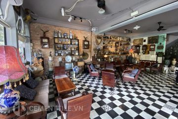 Gạch bông 20x20 lát sàn quán cafe
