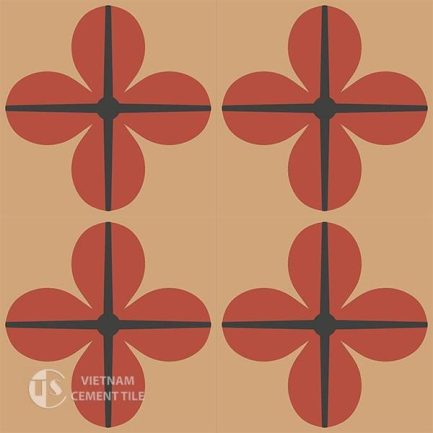 Gạch bông CTS 10.1(5-11-13) - 4 viên - Encaustic cement tile CTS 10.1(5-11-13)-4 tiles