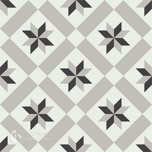 Gạch bông CTS 11.1(4-9-13) - 4 viên - Encaustic cement tile CTS 11.1(4-9-13)-4 tiles