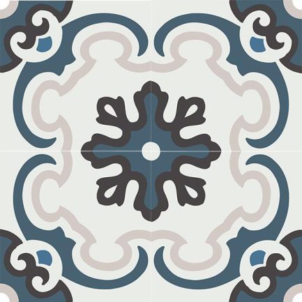 Gạch bông CTS 5.1(1-4-13-50) - 4 viên - Encaustic cement tile CTS 5.1(1-4-13-50) - 4 tiles