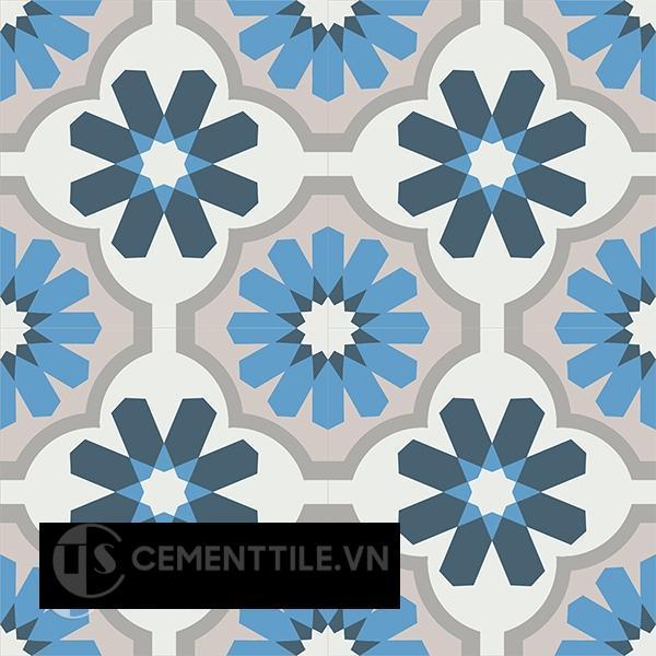 Gạch bông CTS 16.4(1-4-8-9-50) - 4 viên - Encaustic cement tile CTS 16.4(1-4-8-9-50)-4tiles