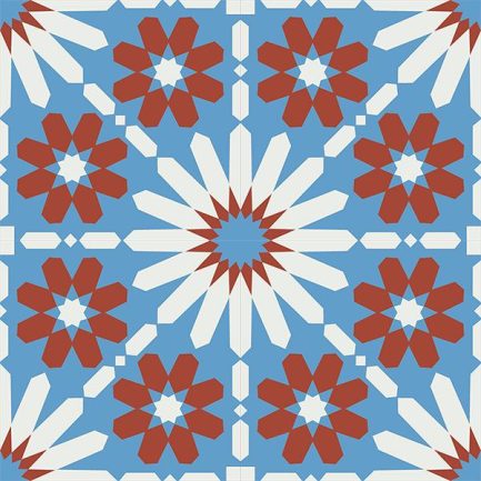 Gạch bông CTS 19.2(4-8-30)-4 viên - Encaustic cement tile CTS 19.2(4-8-30)-4 tiles