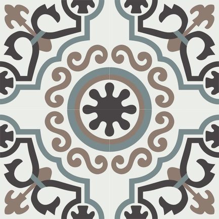Gạch bông CTS 53.1(4-13-49-58) - 4 viên - Encaustic cement tile CTS 53.1(4-13-49-58)-4 tiles