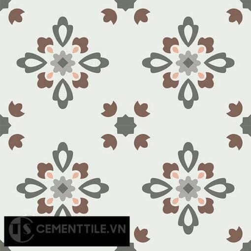 Gạch bông CTS 74.1(3-4-9-14-38) - 4 viên - Encaustic cement tile CTS 74.1(3-4-9-14-38)-4 tiles