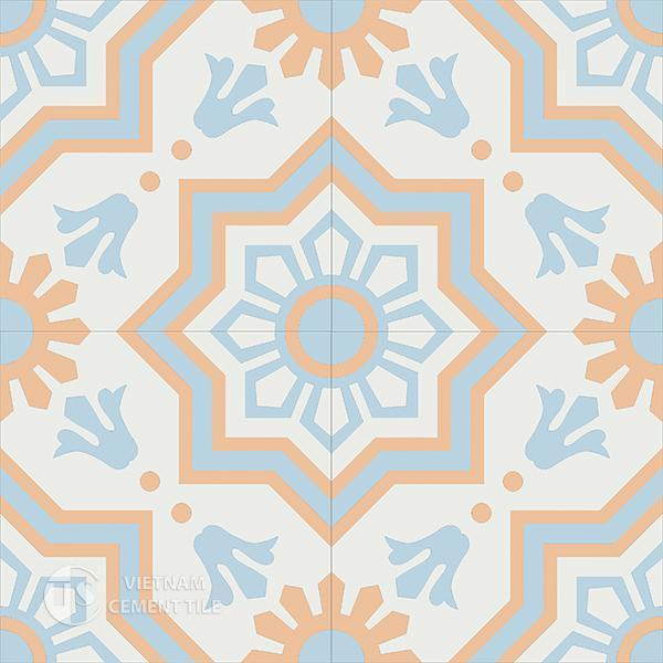 Gạch bông CTS 113.3(2-4-11) - 4 viên - Encaustic cement tile CTS 113.3(2-4-11)-4 tiles
