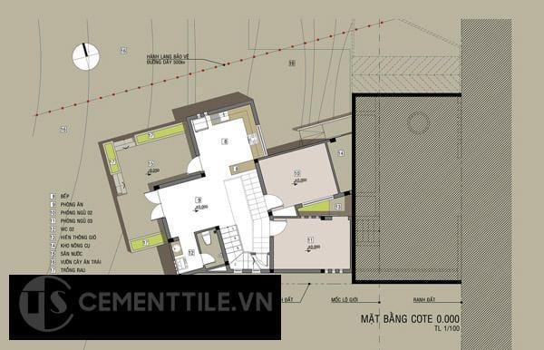 Bản vẽ mặt bằng tầng 1