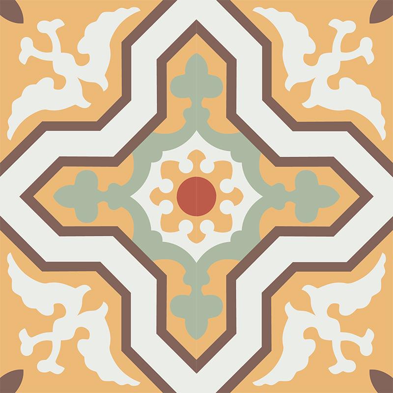 Gạch bông CTS 124.1(4-5-6-7-14) - 4 viên - Encaustic cement tile CTS 124.1(4-5-6-7-14) - 4 tiles