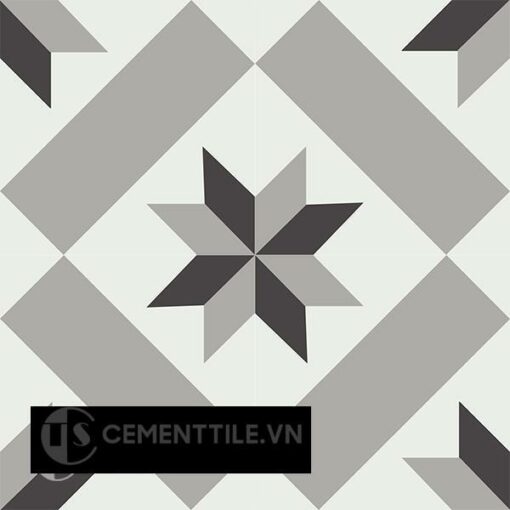 Gạch bông CTS 12.3(4-9-13)-4 viên - Encaustic cement tile CTS 12.3(4-9-13)-4 tiles