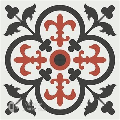 Gạch bông CTS 15.5(4-5-13)- 4 viên - Encaustic cement tile CTS 15.5(4-5-13)-4 tiles