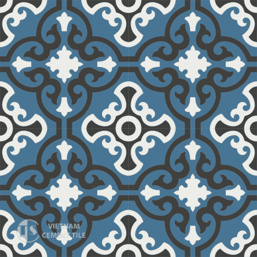Gạch bông CTS 84.7(1-4-13) - 4 viên - Encaustic cement tile CTS 84.7(1-4-13)-4 tiles
