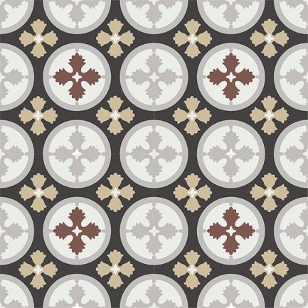 Gạch bông CTS 175.1(4-9-13-60-130) - 4 viên - Encaustic cement tile CTS 175.1(4-9-13-60-130)-4 tiles