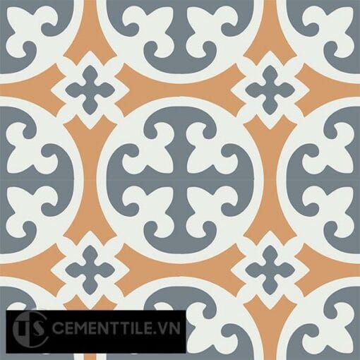Gạch bông CTS 4.8(4-33-34) - 4 viên - Encaustic cement tile CTS 4.8(4-33-34)-4 tiles