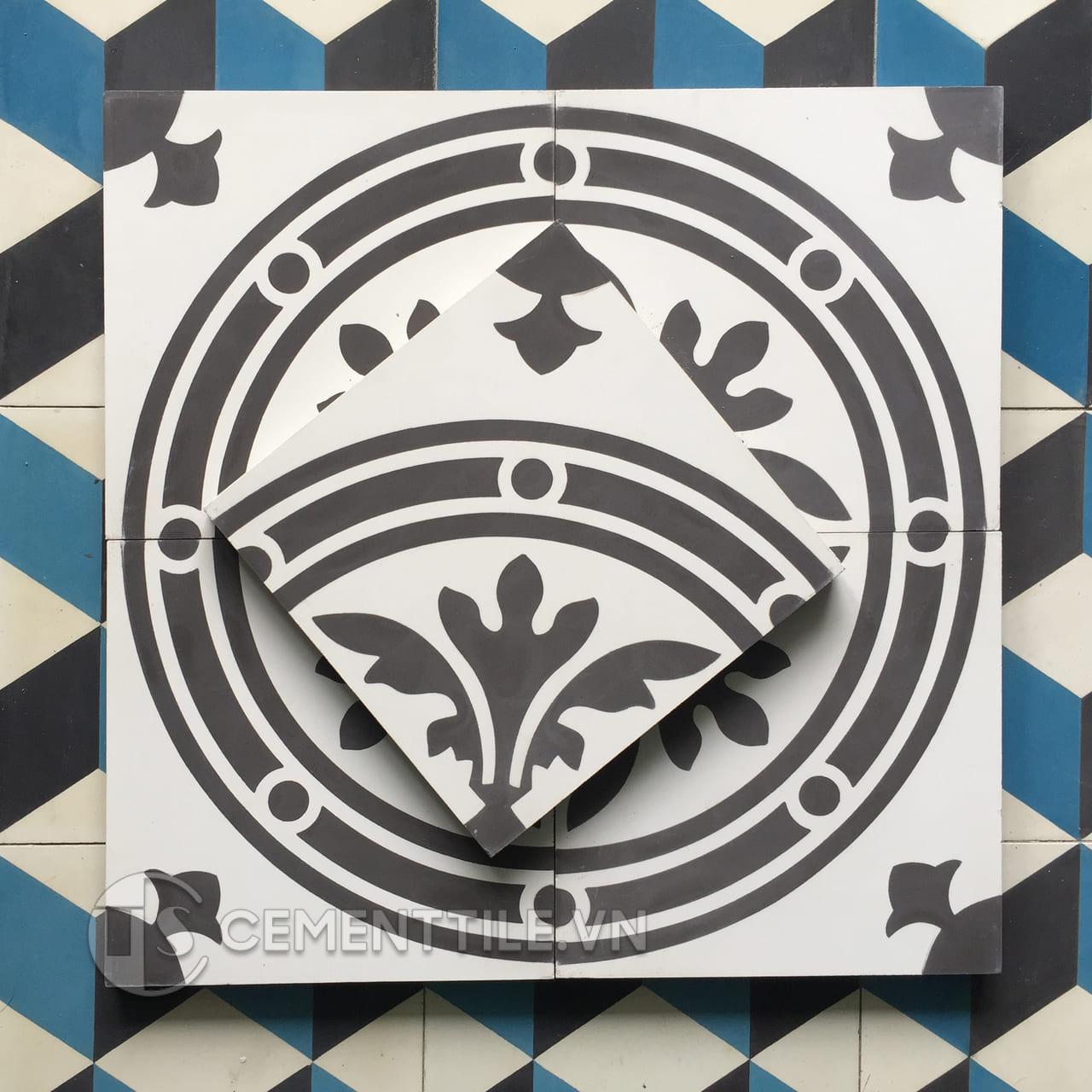 Gạch bông CTS 120.1(4-13) - 4 viên - Encaustic cement tile CTS 120.1(4-13)-4 tiles