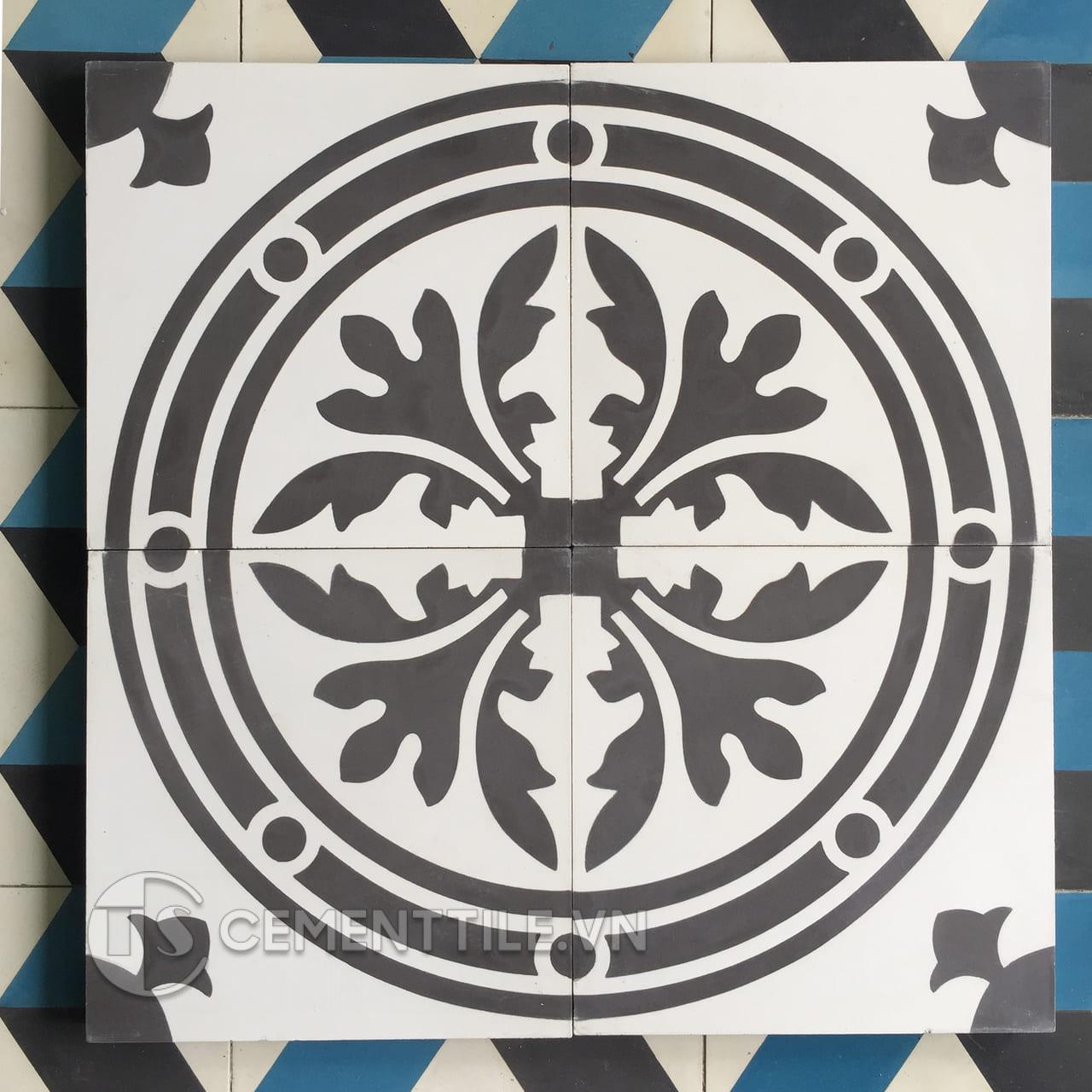 Gạch bông CTS 120.1(4-13) - 4 viên - Encaustic cement tile CTS 120.1(4-13)-4 tiles