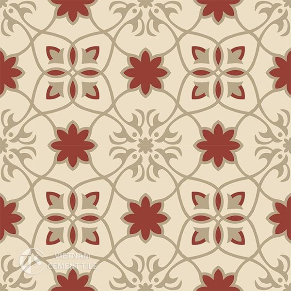Gạch bông CTS 138.2(55-59-62) - 4 viên - Encaustic cement tile CTS 138.2(55-59-62)-4 tiles