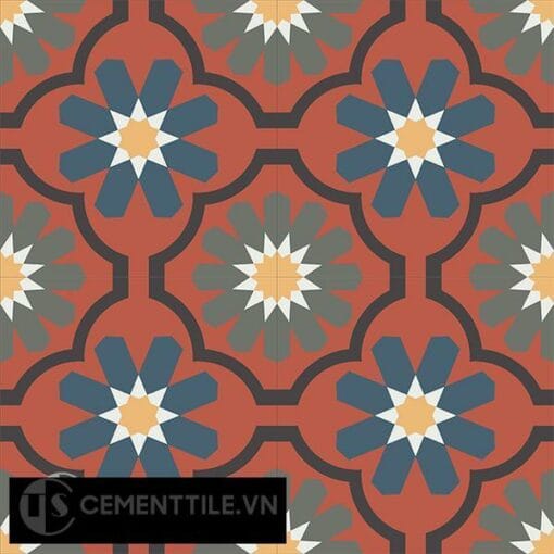 Gạch bông CTS 16.9(3-4-5-6-13) - 4 viên - Encaustic cement tile CTS 16.9(3-4-5-6-13)-4 tiles