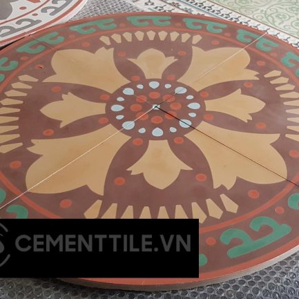 Bàn gạch bông CTS-02 - Cement tile table CTS-02