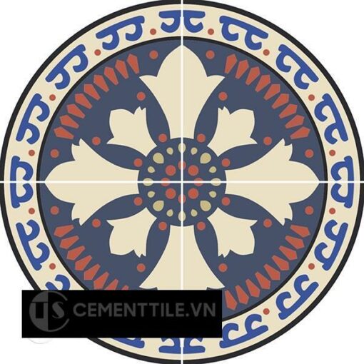 Bàn gạch bông CTS-04 - Cement tile table CTS-04
