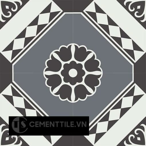 Gạch bông CTS 197.1(4-13-32) - 4 viên - Encaustic cement tile CTS 197.1(4-13-32) - 4 tiles