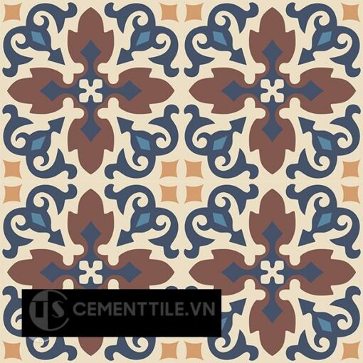 Gạch bông CTS 18.12(10-34-59-60-100) - 4 viên - Encaustic cement tile CTS 18.12(10-34-59-60-100)- 4 tiles