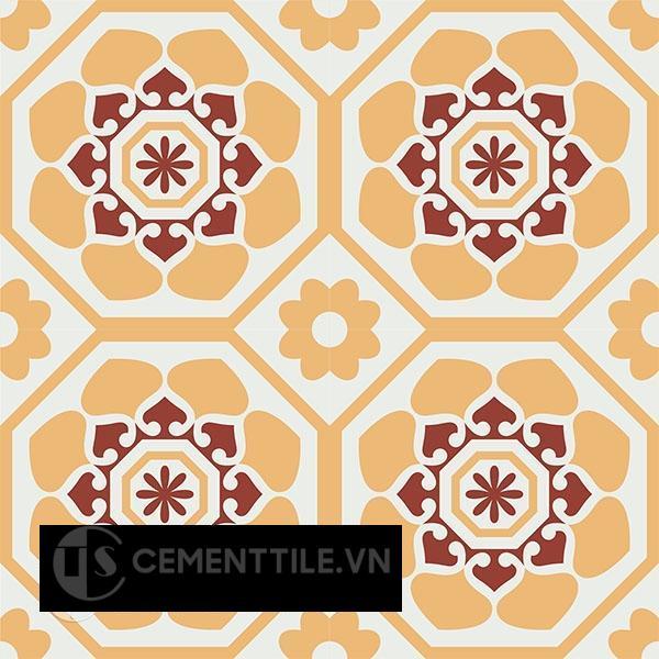 Gạch bông CTS 209.1(4-6-62) - 4 viên - Encaustic cement tile CTS 209.1(4-6-62) - 4 tiles
