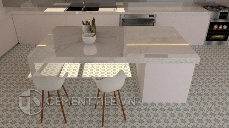 Gạch bông cts 141.7 lát nền nhà bếp