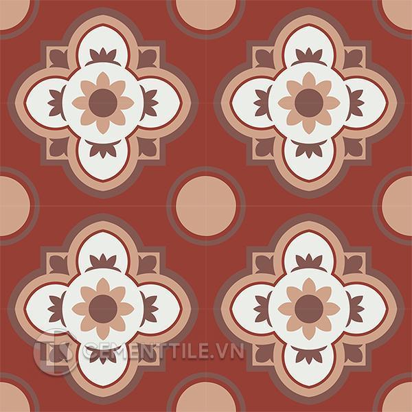 Gạch bông CTS 213.1(4-11-60-62) - 16 viên - Encaustic cement tile CTS 213.1(4-11-60-62) - 16 tiles