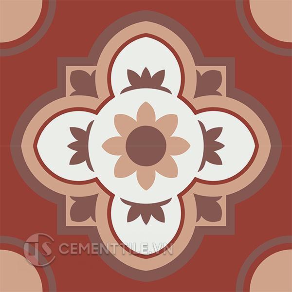 Gạch bông CTS 213.1(4-11-60-62) - 4 viên - Encaustic cement tile CTS 213.1(4-11-60-62) - 4 tiles