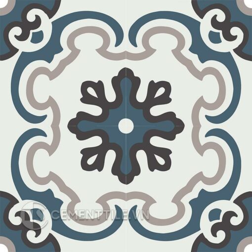 Gạch bông CTS 5.11(1-4-13-09) - 4 viên - Encaustic cement tile CTS 5.11(1-4-13-09) - 4tiles