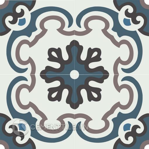 Gạch bông CTS 5.11(1-4-13-09) - 4 viên - Encaustic cement tile CTS 5.11(1-4-13-09) - 4tiles