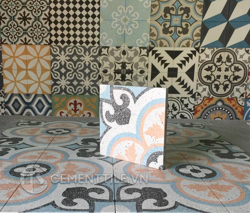 Gạch bông CTS TE-129.7(4-6-13-16) - Encaustic cement tile CTS TE-129.7(4-6-13-16)