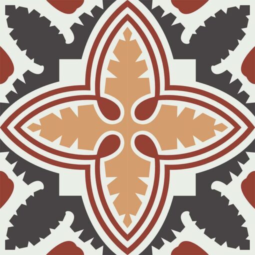 Gạch bông CTS CTS 224.1(4-13-34-62) - 4 viên - Encaustic cement tile CTS 224.1(4-13-34-62) - 4 tiles
