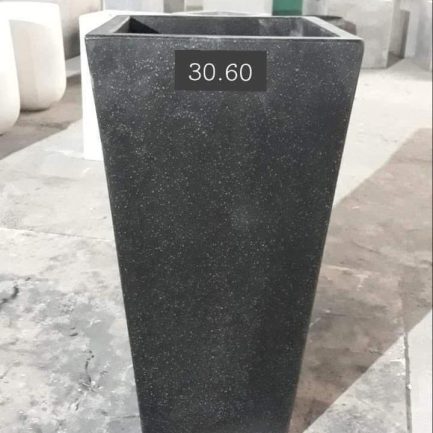 Chậu đá mài vuông vát đen