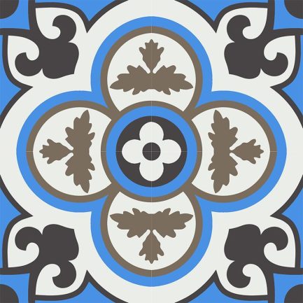 Gạch bông CTS 129.8(4-8-13-28) - 4 viên - Encaustic cement tile CTS 129.8(4-8-13-28) - 4 tiles