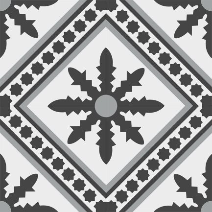 Gạch bông CTS 206.3(4-9-13) - 4 viên - Encaustic cement tile CTS 206.3(4-9-13) - 4 tiles