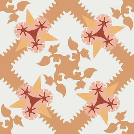 Gạch bông CTS 258.1(4-6-34-38-30) - 4 viên - Encaustic cement tile CTS 258.1(4-6-34-38-30) - 4 tiles