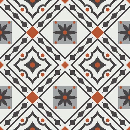 Gạch bông CTS 263.1(4-5-9-13) - 4 viên - Encaustic cement tile CTS 263.1(4-5-9-13) - 4 tiles
