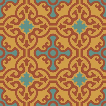 Gạch bông CTS 84.10(6-40-62) - 4 viên - Encaustic cement tile CTS 84.10(6-40-62) - 4 tiles