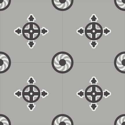Gạch bông CTS 277.1(4-9-13) - 4 viên - Encaustic cement tile CTS 277.1(4-9-13) - 4 tiles