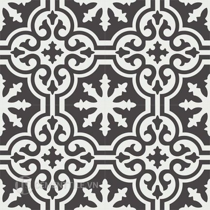 Gạch bông CTS S12-801.1(4-13) - 4 viên - Encaustic cement tile CTS S12-801.1(4-13) - 4 tiles