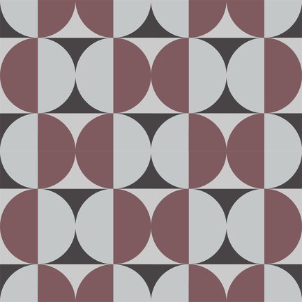 Gạch bông CTS 291.1(13-54-Dark red) - 4 viên - Encaustic cement tile CTS 291.1(13-54-Dark red) - 4tiles
