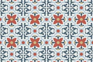 Gạch bông CTS 76.2(1-2-4-5-52) - 16 viên - Encaustic cement tile CTS 76.2(1-2-4-5-52) - 16 tiles