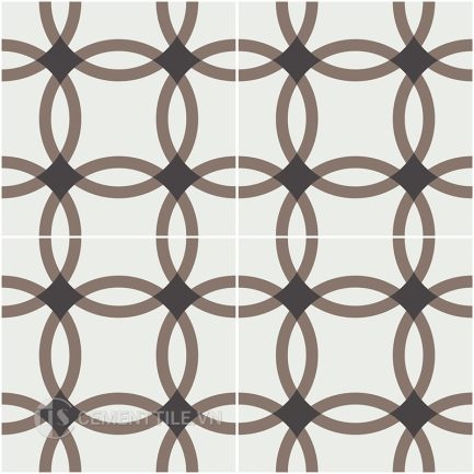 Gạch bông CTS 325.1(4-13-14) - 4 viên - Encaustic cement tile CTS 325.1(4-13-14) - 4 tiles
