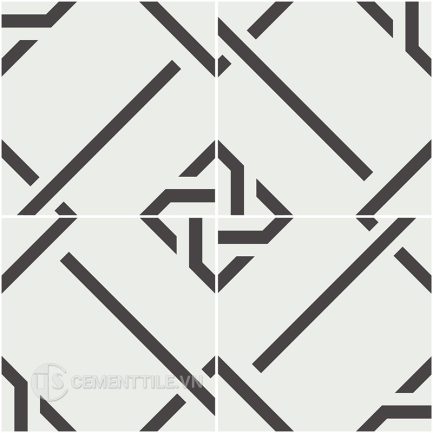 Gạch bông CTS 319.1(4-13) - 4 viên - Encaustic cement tile CTS 319.1(4-13) - 4 tiles