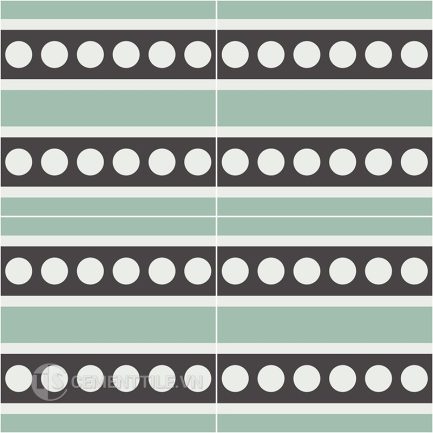 Gạch bông CTS 357.1(4-13-43) - 4 viên - Encaustic cement tile CTS 357.1(4-13-43) - 4 tiles