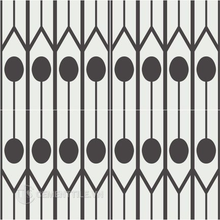 Gạch bông CTS 358.1(4-13) - 4 viên - Encaustic cement tile CTS 358.1(4-13) - 4tiles