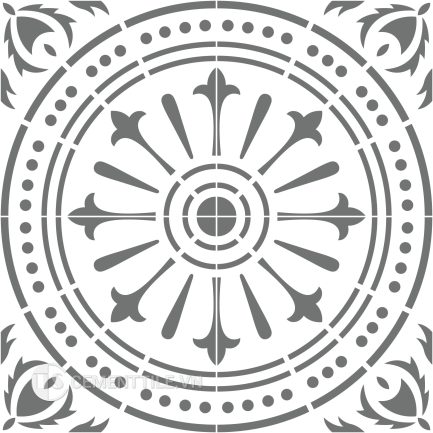 Gạch bông CTS 366.1(4-32) - 4 viên - Encaustic cement tile CTS 366.1(4-32) - 4 tiles
