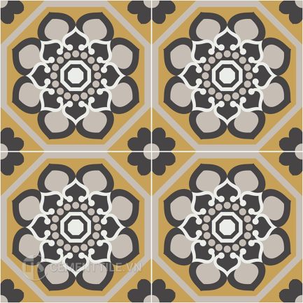 Gạch bông CTS 370.1(4-6-13-22) - 4 viên - Encaustic cement tile CTS 370.1(4-6-13-22) - 4 tiles